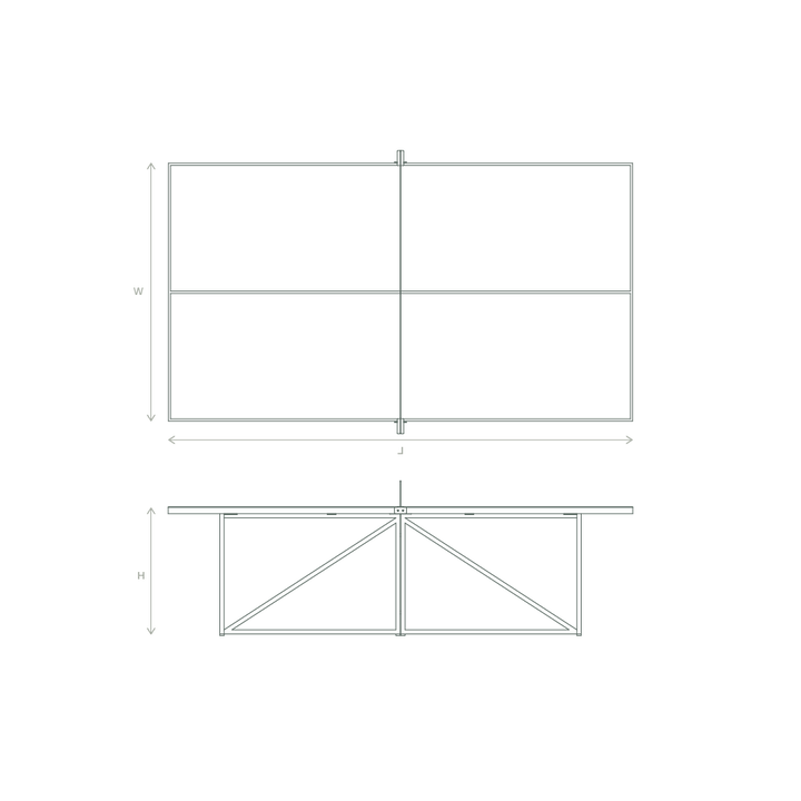 the break ping pong table dimensions
