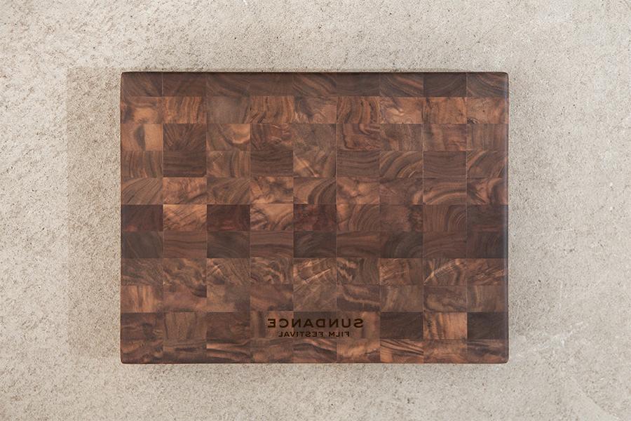 custom cutting board in walnut